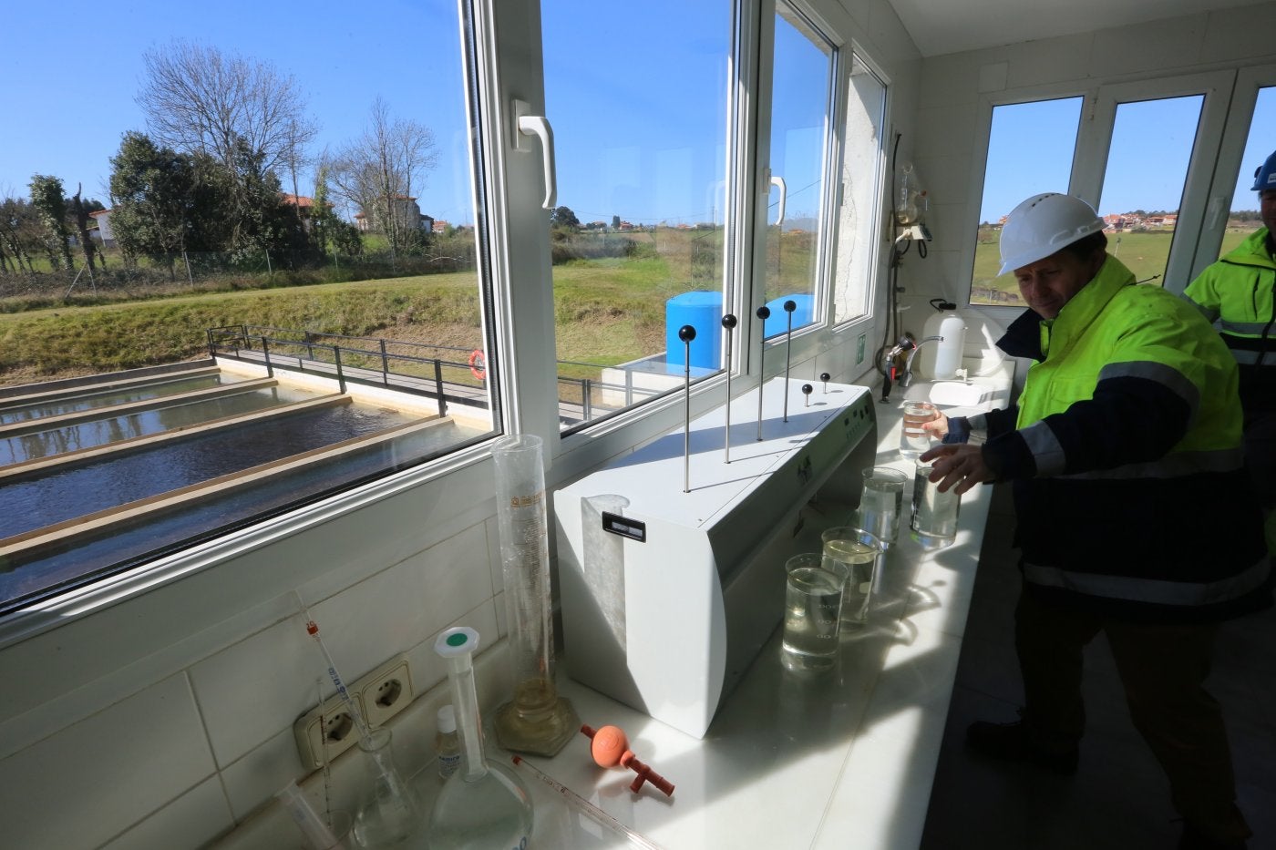 Las instalaciones de la planta potabilizadora de agua de La Lleda.