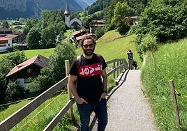 El gijonés disfruta en Suiza de un ocio muy centrado en la naturaleza.