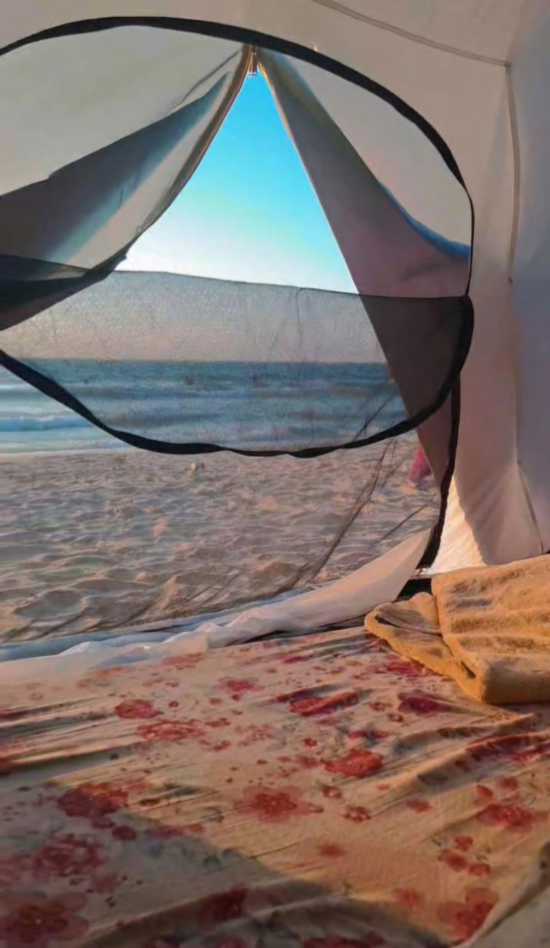 Las tiendas de campaña donde se resguardan los gazatíes. e. c.