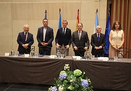 Francisco Rodríguez, Guillermo Peláez, Alfonso Rueda, Alfredo Canteli, Manuel Fernández, María Jesús del Barco.