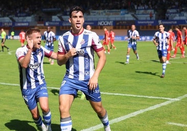 Gete entra en la historia del Real Avilés con su gol a Osasuna Promesas: «Casi que no marcaba desde alevines»