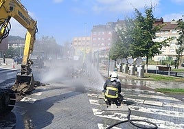 Intervención de los Bomberos en Lugones por un escape de gas.