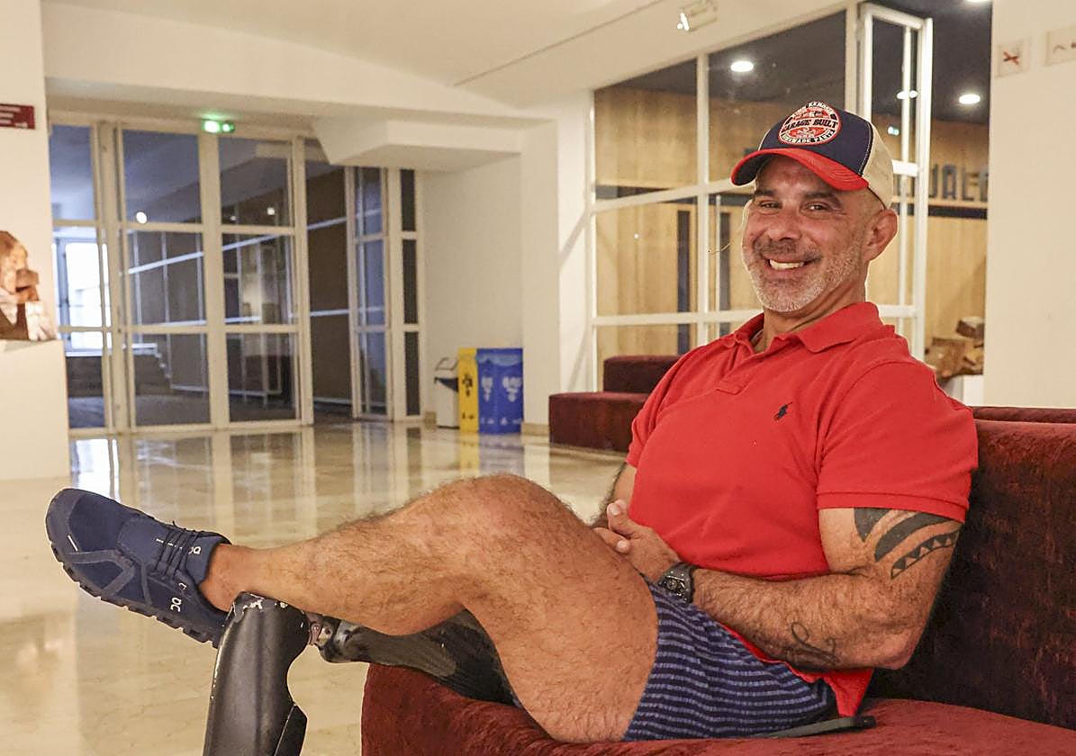 Paul Montiel, ayer, en la Casa de la Cultura.