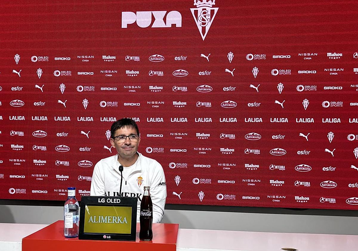 Asier Garitano, en rueda de prensa.
