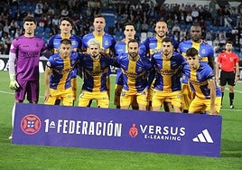El Real Avilés, con la camiseta de Asturias en Salamanca.