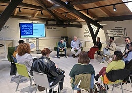 La reunión del equipo de trabajo del Urbact In4Green ayer en Maqua para analizar el borrador del plan de acción que se presentará a Europa.