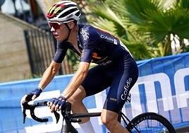 El ciclista lavianés Benjamín Noval.