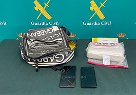 Material incautado por la Guardia Civil.