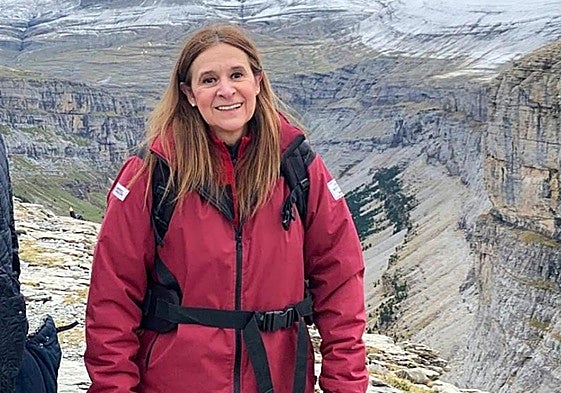 Elena Villagrasa, en una imagen compartida por el Parque Nacional de Ordesa y Monte Perdido.