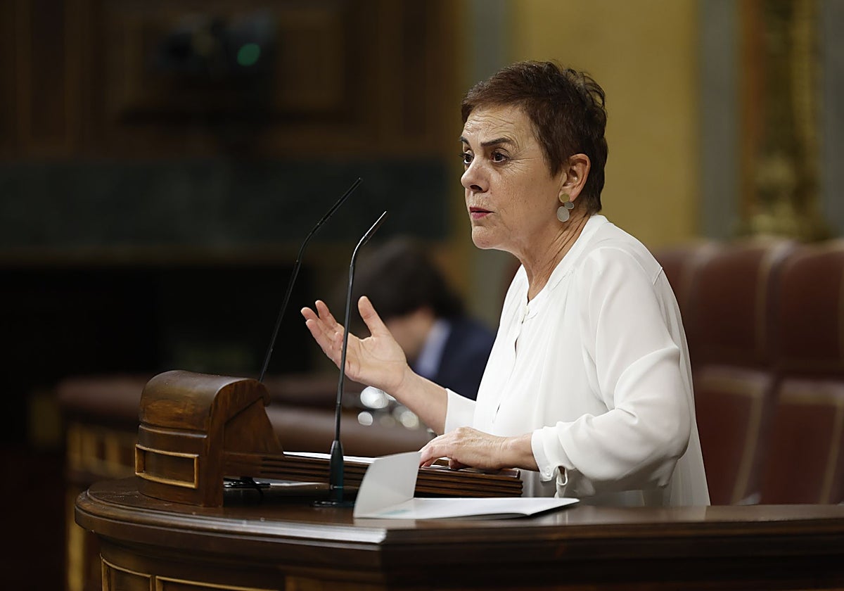 La diputada de EH Bildu, durante una intervención en el Congreso de los Diputados.