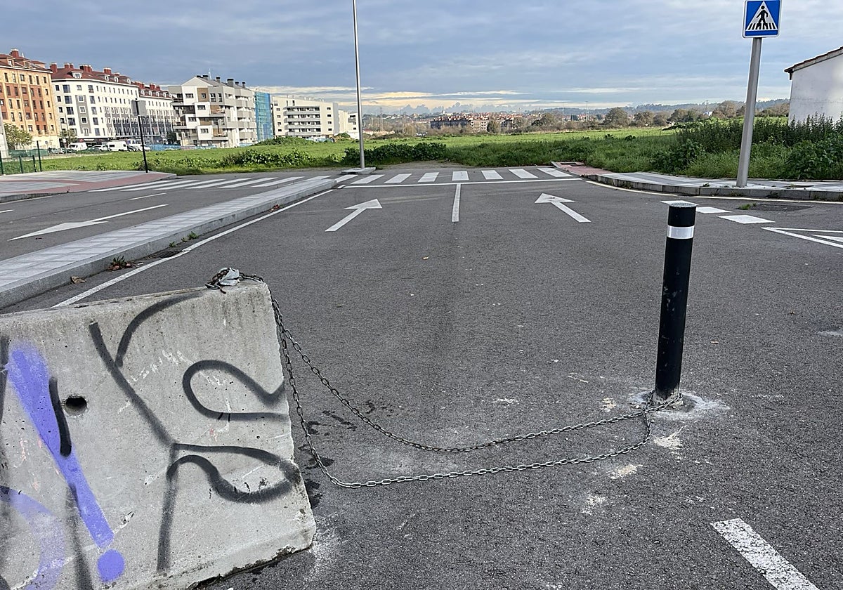 Zona en la que se va a desarrollar en nuevo bulevar de Lugones.