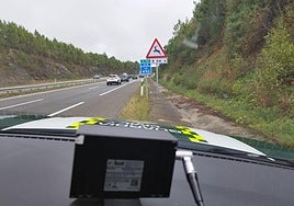 Cazado a 237 kilómetros por hora en la autovía del Cantábrico en El Franco