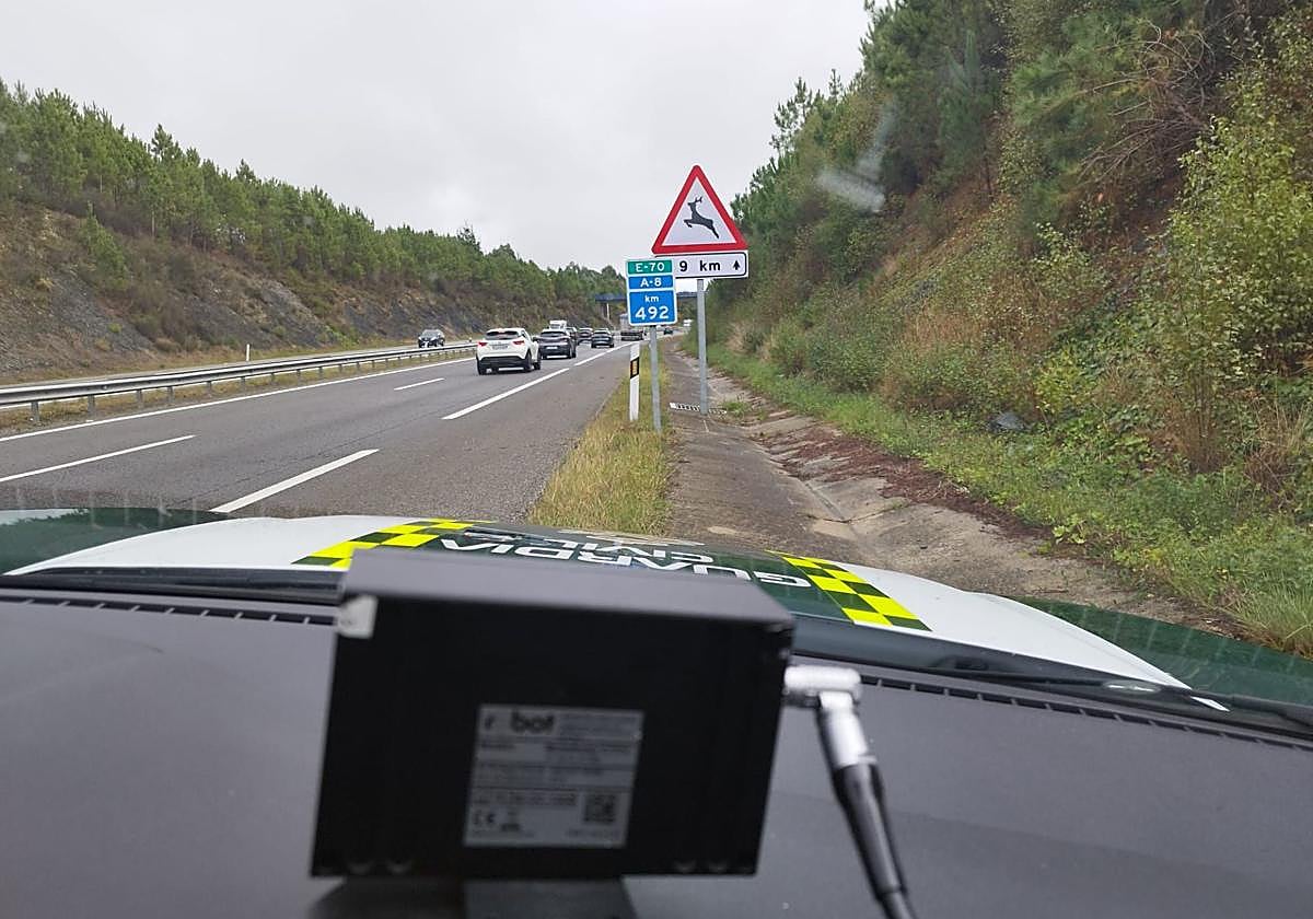 Cazado a 237 kilómetros por hora en la autovía del Cantábrico en El Franco