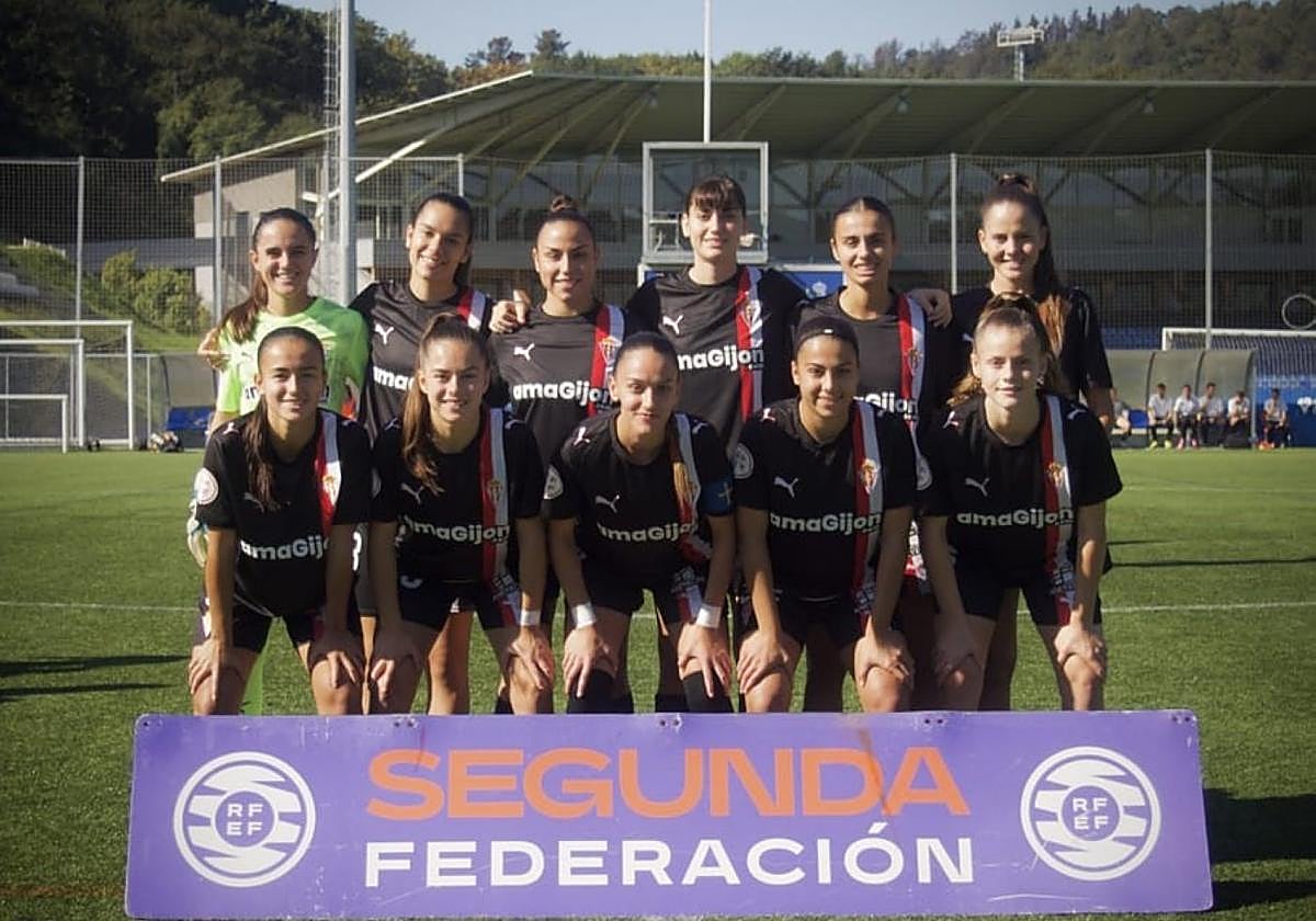 El once inicial que presentó el conjunto sportinguismo en las instalaciones de Zubieta.