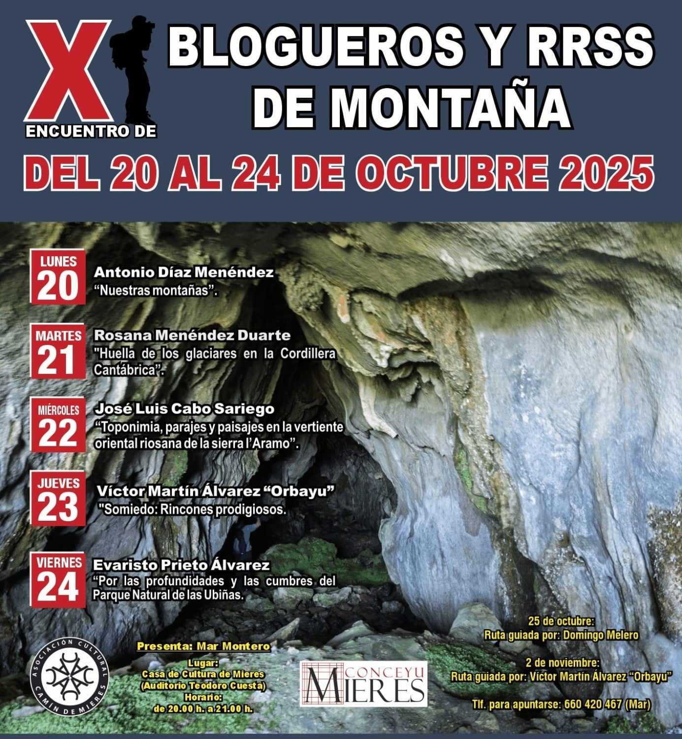 Cartel de la décima edición del Encuentro Montañero de Mieres.