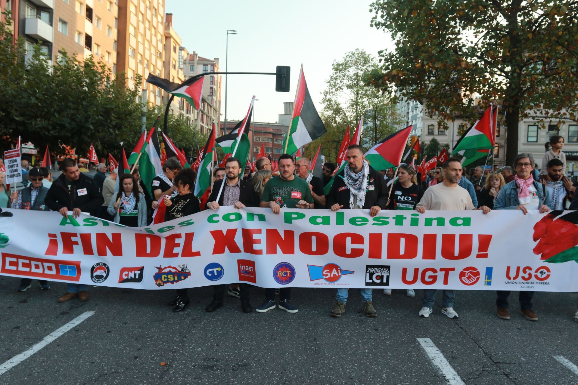 Manifestaciones en Asturias en defensa de Palestina