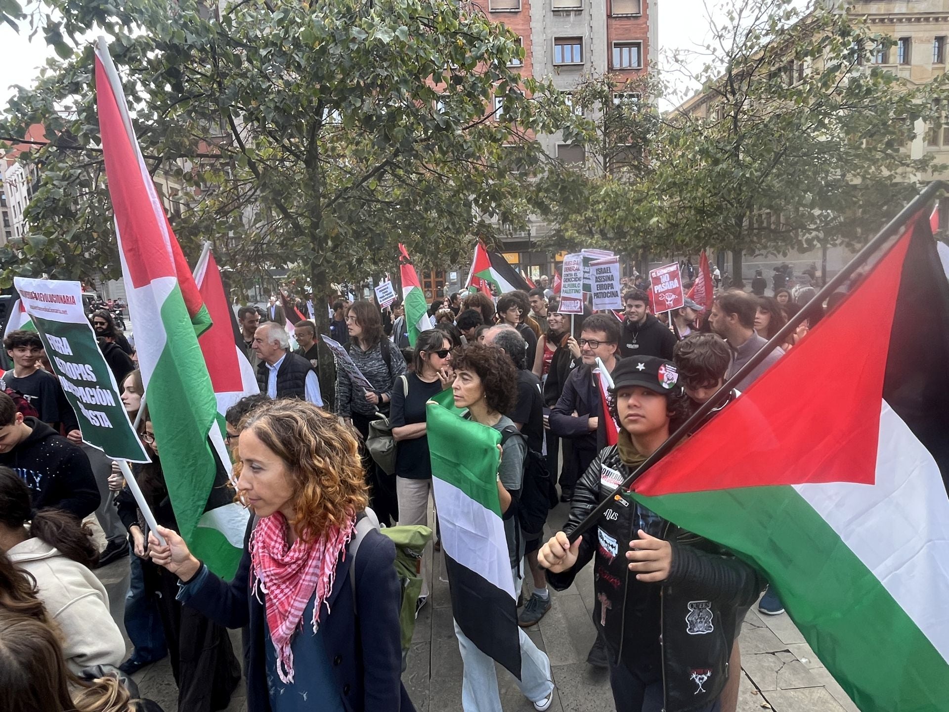 Manifestaciones en Asturias en apoyo al pueblo palestino y en protesta contra el «genocidio en Gaza»