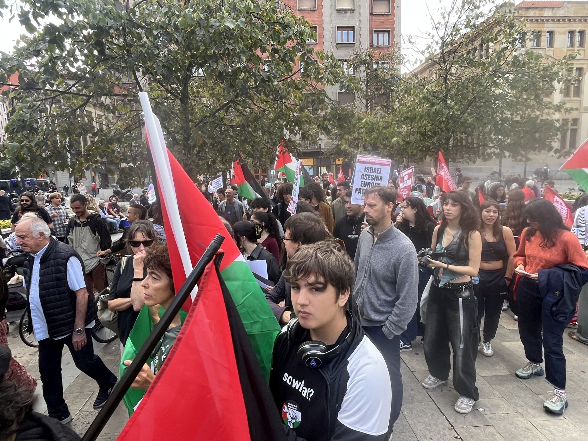 Manifestaciones en Asturias en apoyo al pueblo palestino y en protesta contra el «genocidio en Gaza»