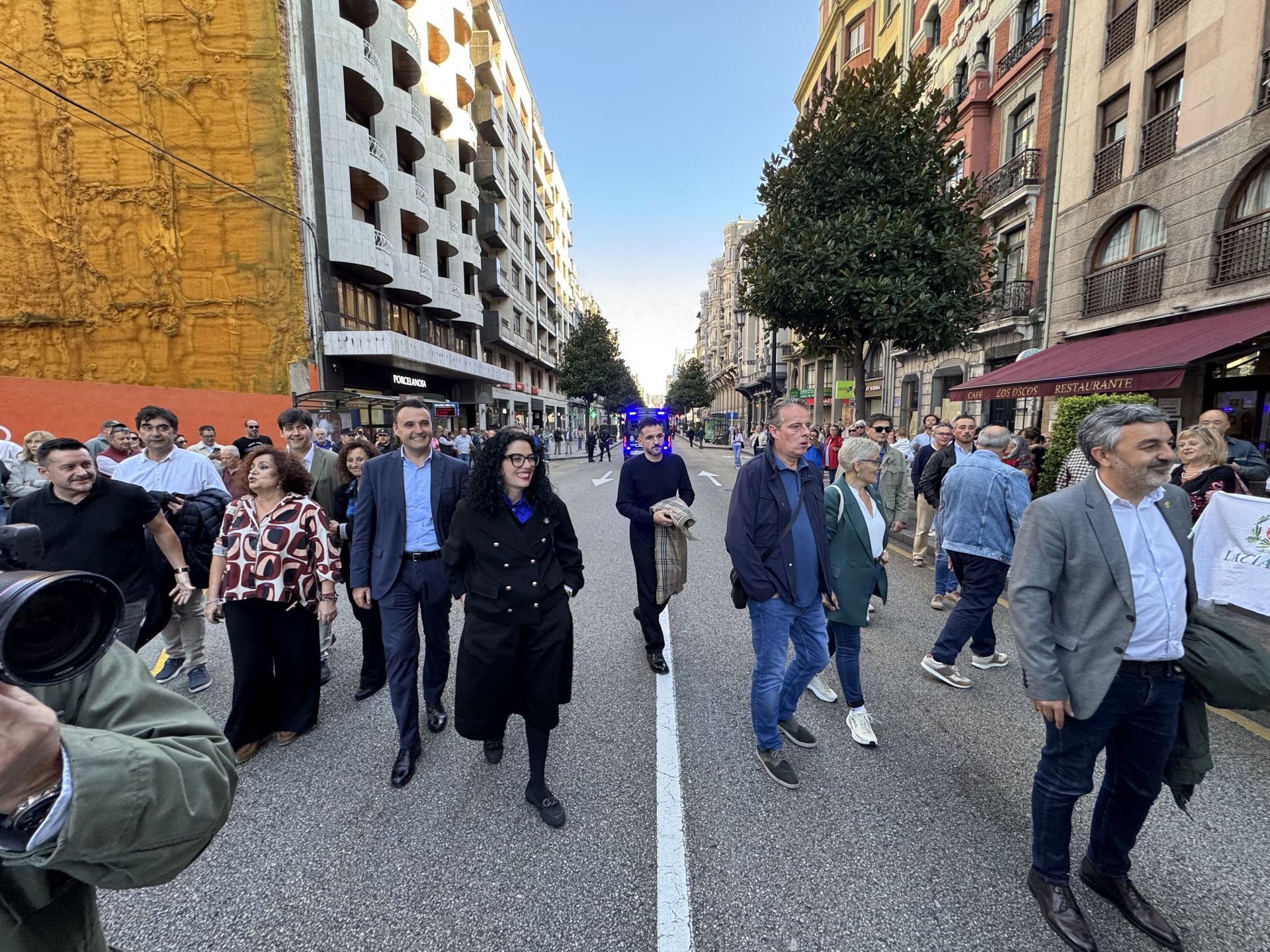 La multitudinaria manifestación en Oviedo contra el peaje del Huerna, en imágenes