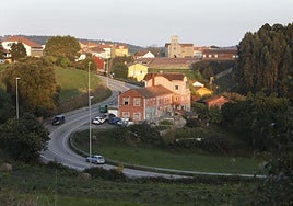 Vista de una zona de Valliniello con la iglesia al fondo.