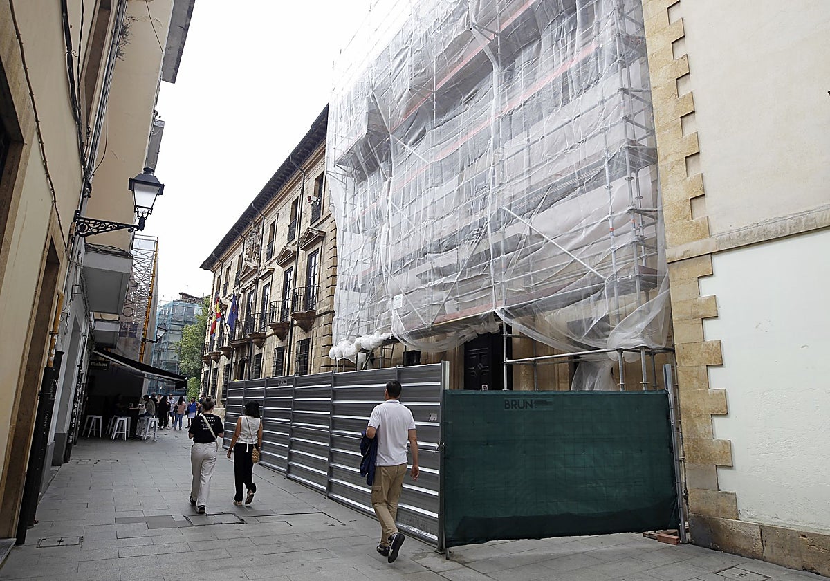El Museo de Bellas Artes de Asturias, en plenas obras de ampliación.