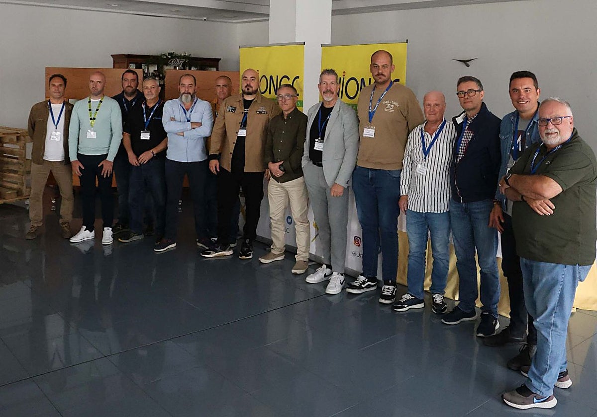 Reunión de la Asociación Profesional Unión de Guardias Civiles en el hotel Cristina, Noreña.