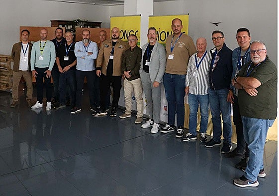 Reunión de la Asociación Profesional Unión de Guardias Civiles en el hotel Cristina, Noreña.