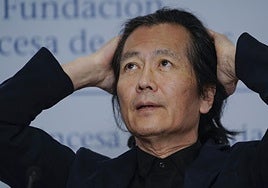 Byung Chul Han, durante su rueda de prensa.