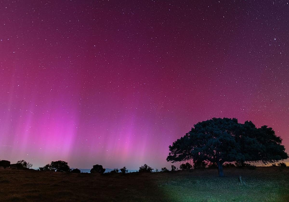 Una aurora boreal en España.