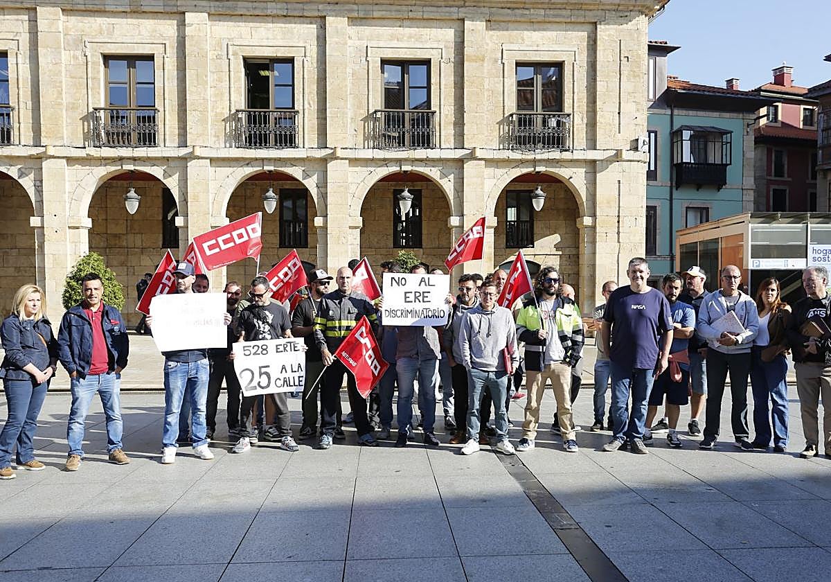 Una protesta reciente de los trabajadores de Windar Wind en Avilés.