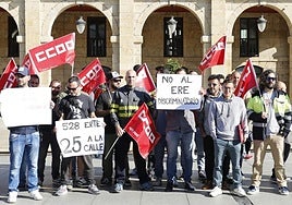 Una protesta reciente de los trabajadores de Windar Wind en Avilés.