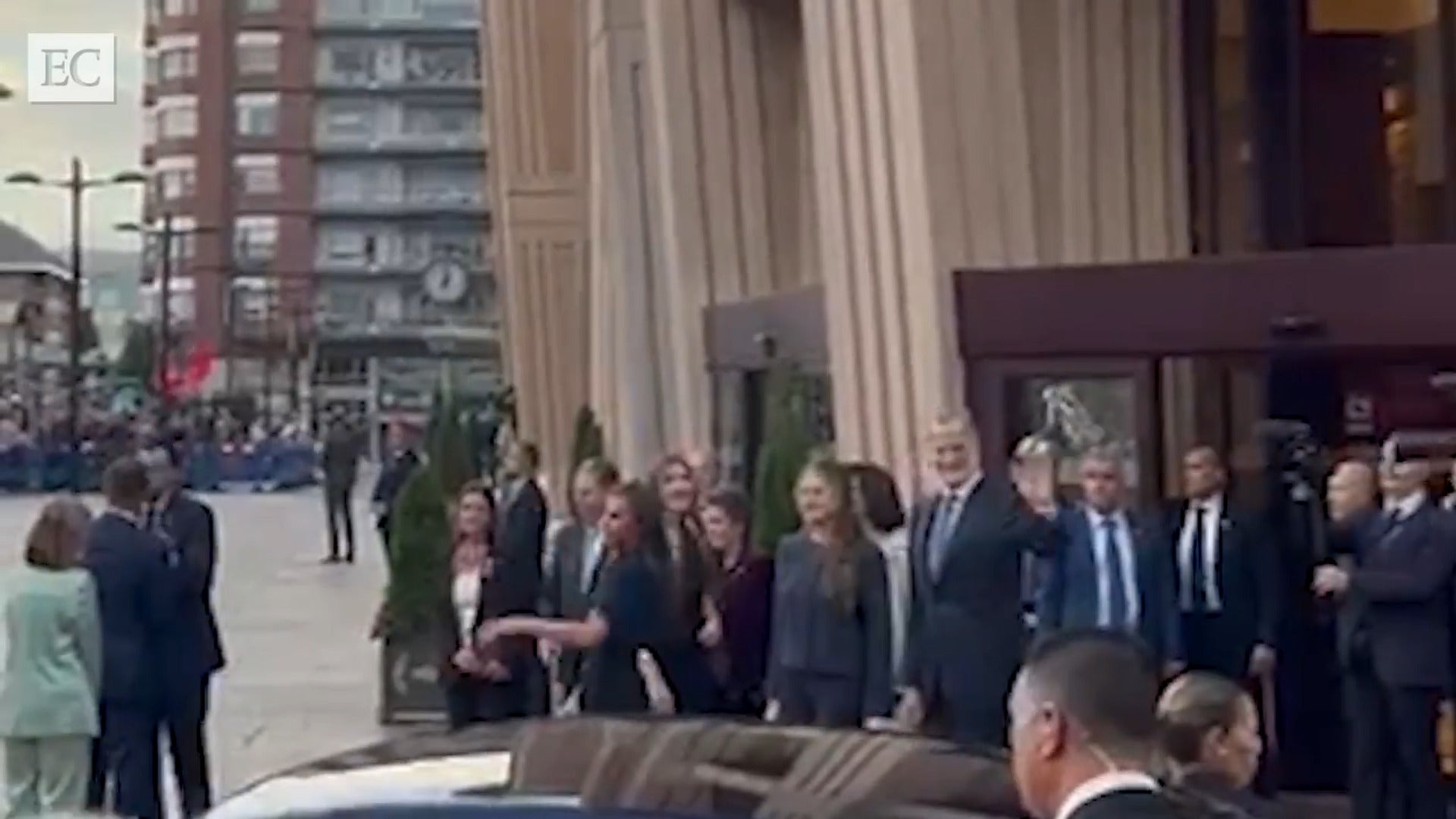 Llegada de la Familia Real al concierto en el auditorio Príncipe Felipe de Oviedo