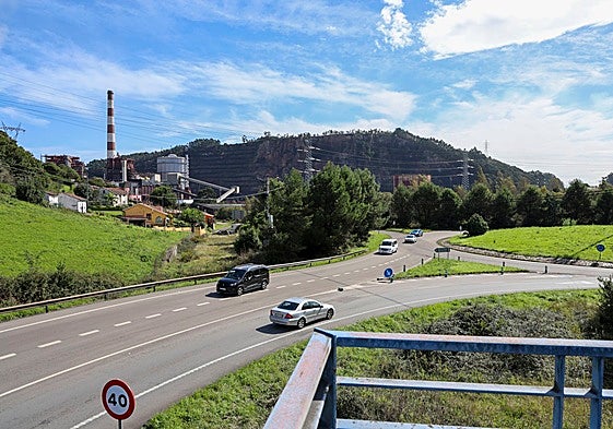 Nudo del Empalme, en el concejo de Carreño, donde el Principado quiere adelantar la conexión con el vial de Aboño para sacar el tráfico pesado de la zona habitada.