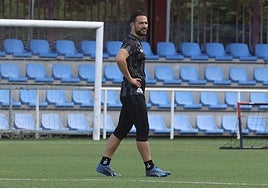 Dani Vidal, durante un entrenamiento de esta semana en La Toba 2.