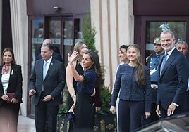 La Familia Real a su llegada al Auditorio para asistir al concierto de los Premios.