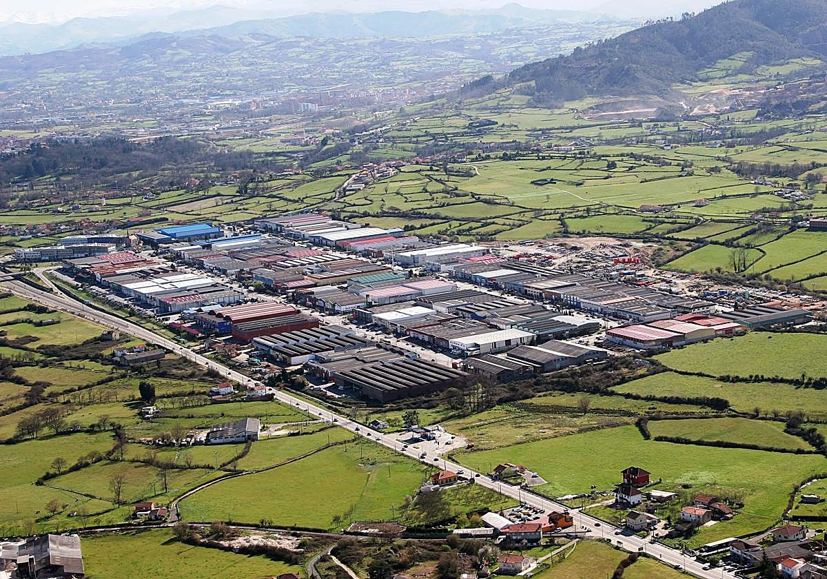 Panorámica del Polígono Industrial de Asipo, situado estratégicamente en el concejo de Llanera.