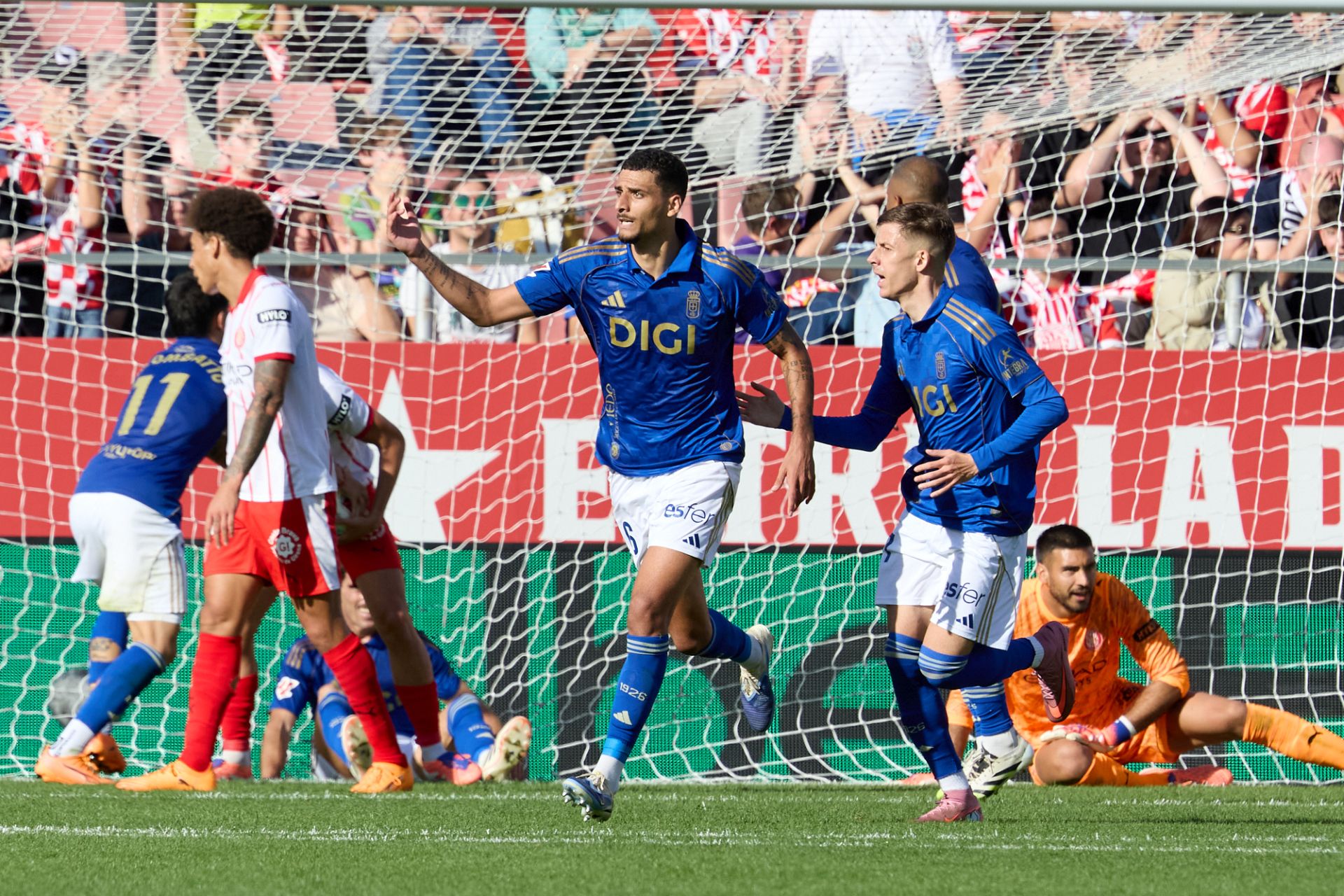 Girona 3-3 Real Oviedo | David Carmo celebrates