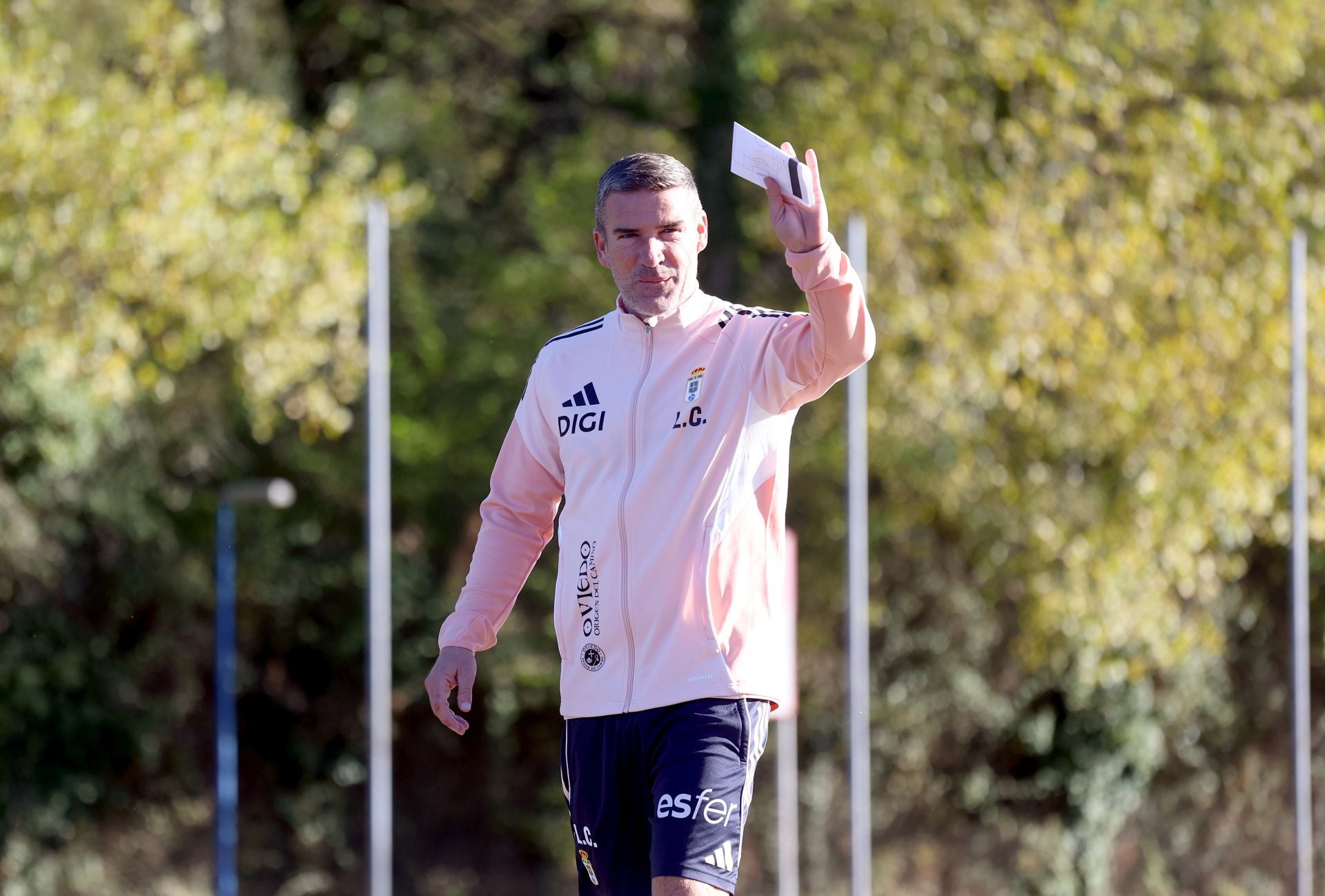 Luis Carrión, en un entrenamiento.