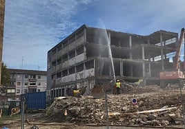 Avanza el derribo de la antigua fábrica de Flex