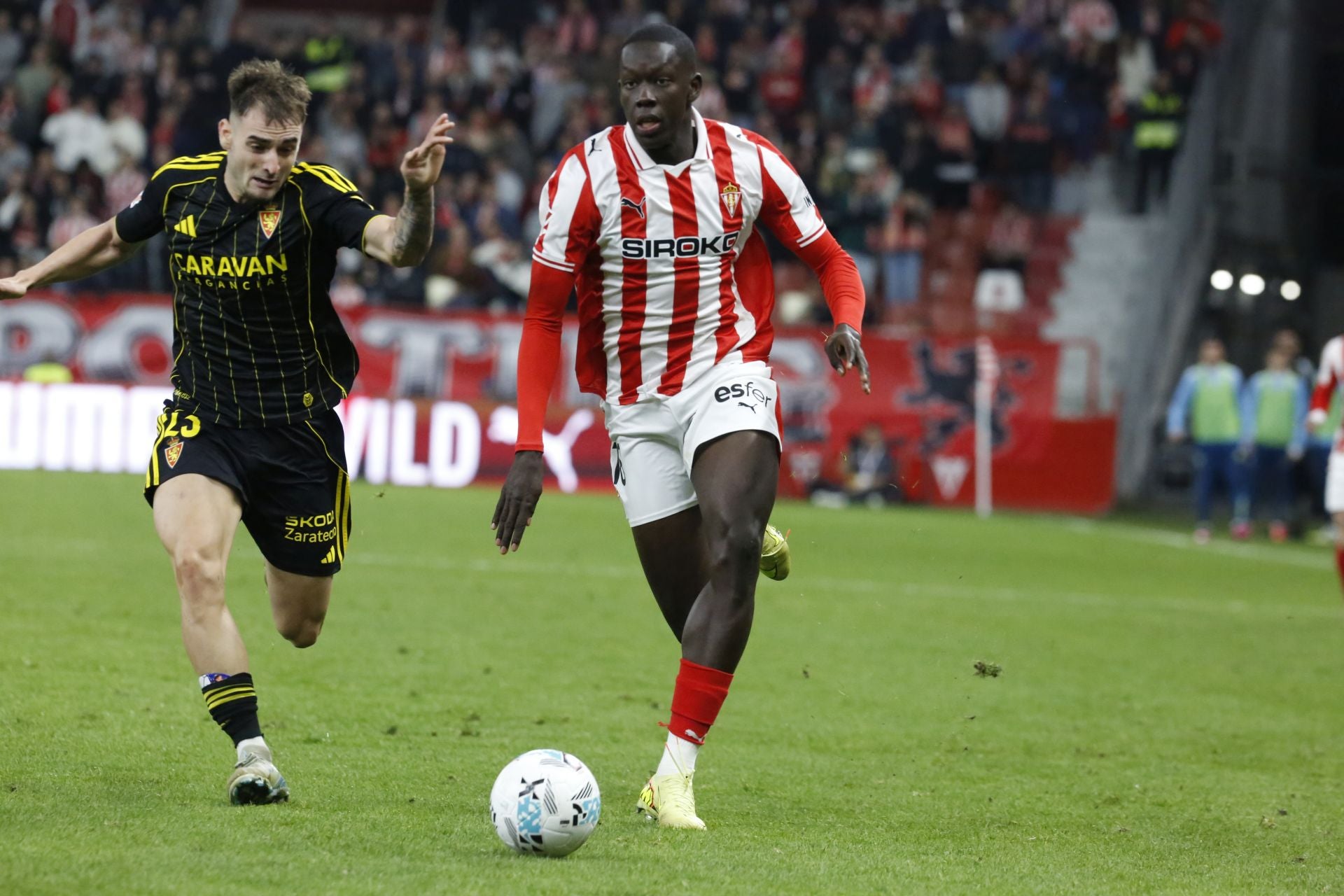 Las mejores jugadas del Sporting - Zaragoza en imágenes