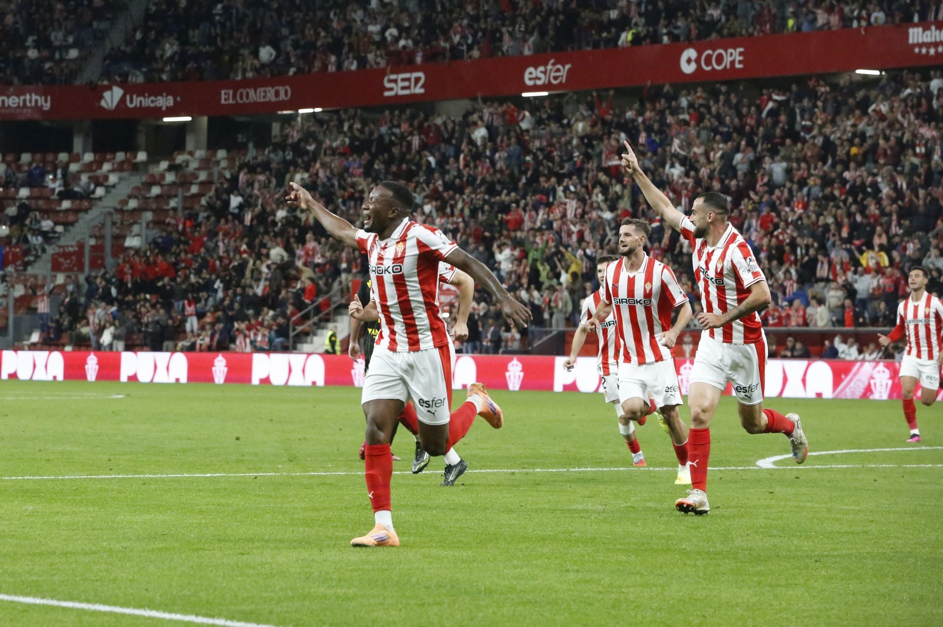 Las mejores jugadas del Sporting - Zaragoza en imágenes