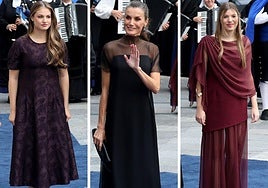 Los 'looks que lucieron la princesa Leonor, la reina Letizia y la infanta Sofía en la gala de entrega de los Premios Princesa de Asturias 2025.