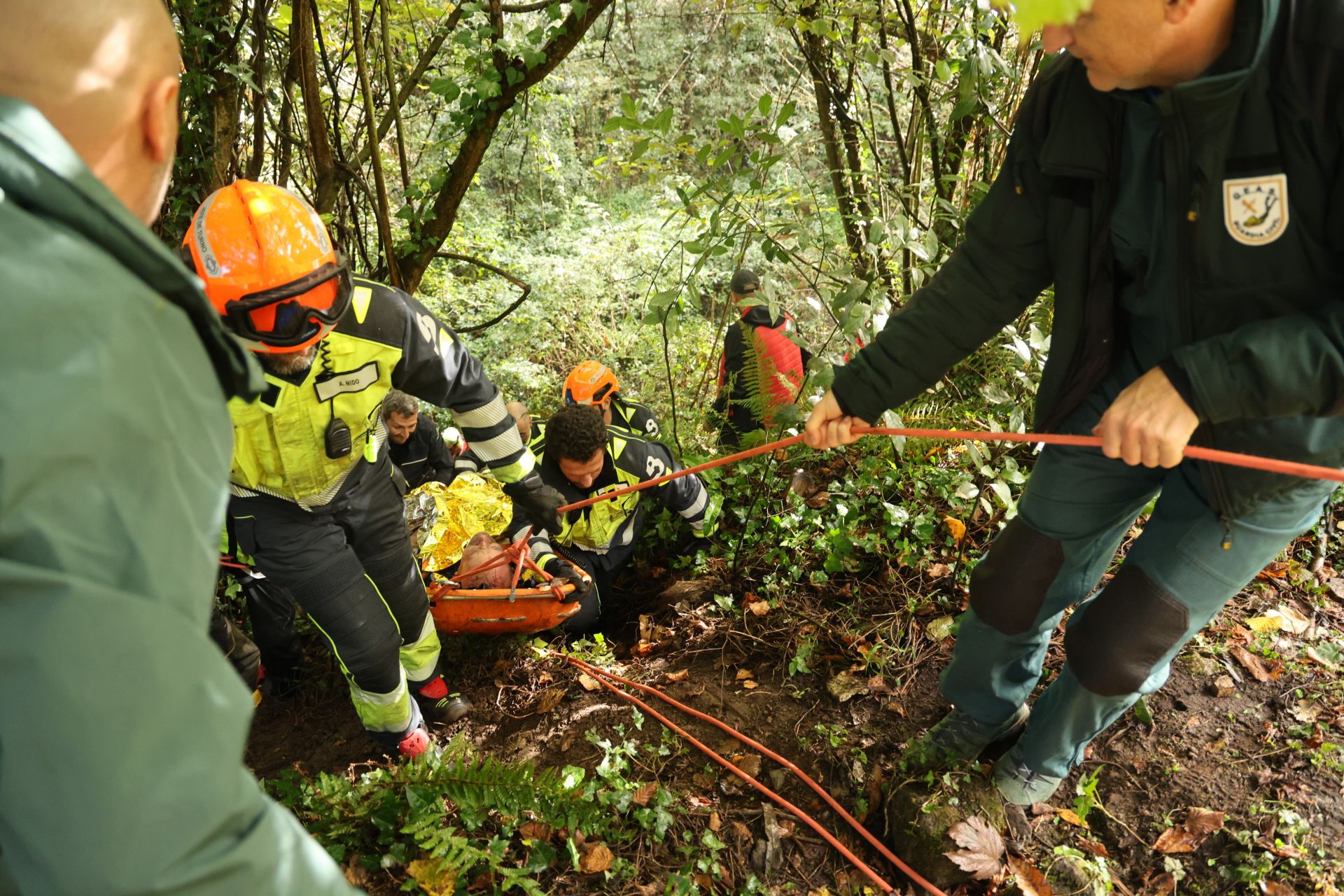 Las imágenes del milagroso rescate al hombre desaparecido en Corvera