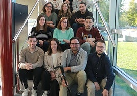 Equipo de i4Life, en la sede de la empresa, en el Parque Científico Tecnológico de Gijón