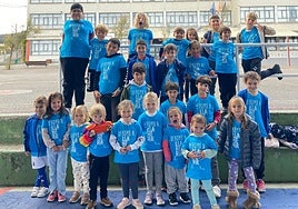 Niños que practicaron el deporte virtual 'hadosport' en Llanera