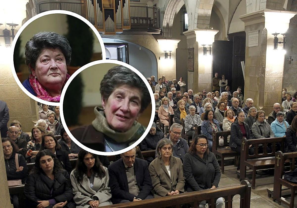 El funeral por Elvia Clemente llenó la iglesia de San Tirso.