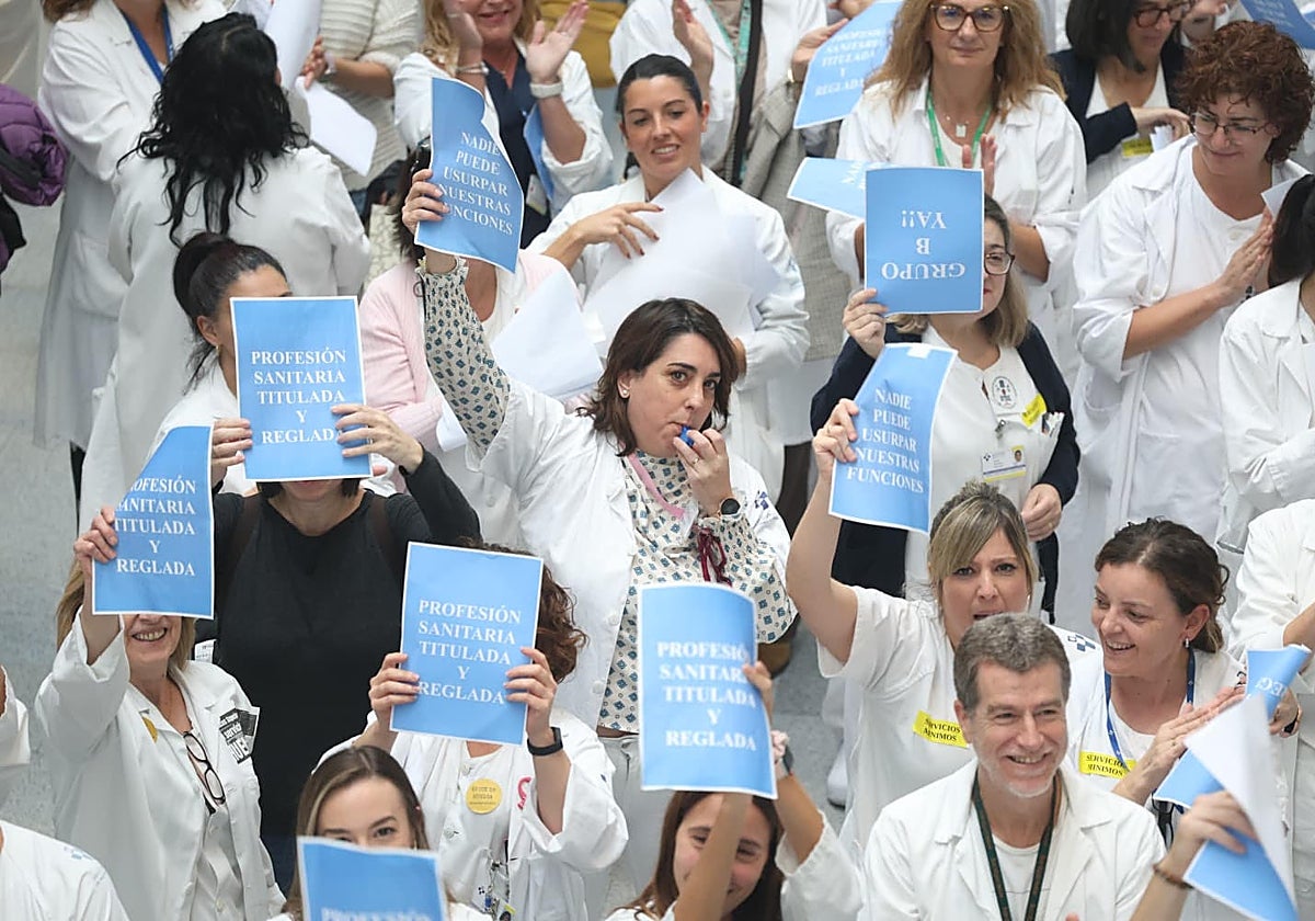 Técnicos sanitarios del Servicio de Salud del Principado, de huelga.