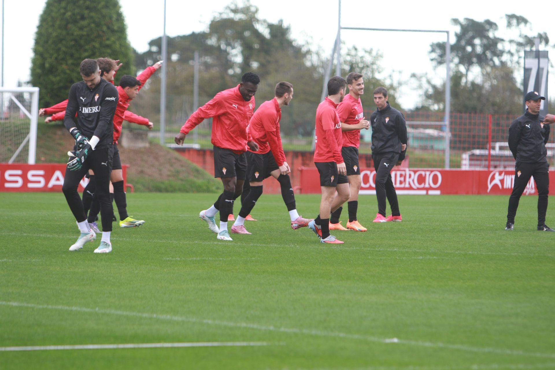 Así ha sido el último entrenamiento del Sporting antes del partido contra Las Palmas