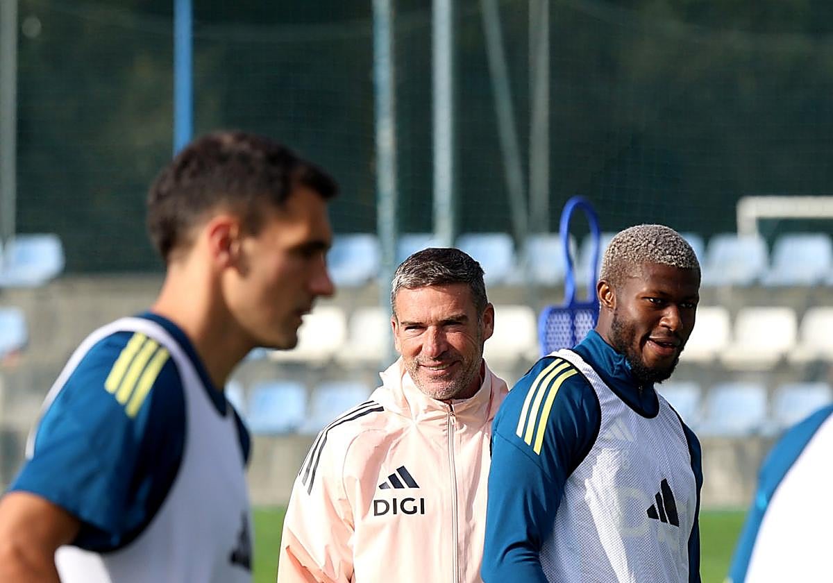 Luis Carrión, durante la sesión de ayer en El Requexón.