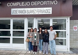 Los profesores del colegio de Latores que participaron en el proyecto.
